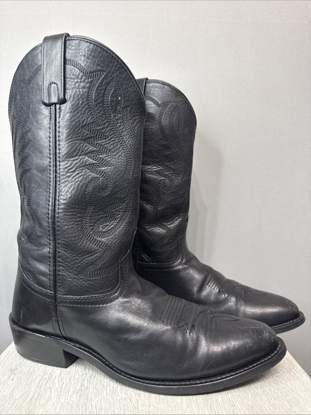 Smoky Mountain Western Boots Mens Denver Leather Cowboy Black Sz 9.5 Style 4032